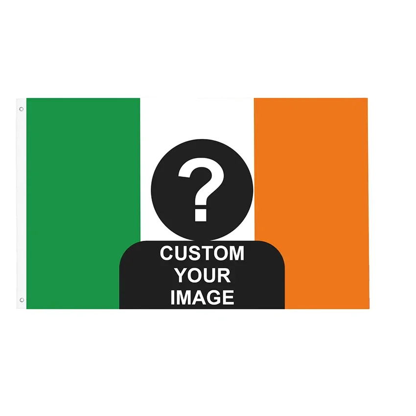 Custom Ireland Flag Customized Banner Funny Tapestry Wall Hanging Poster Personalized Backdrop With Photo&Text Poster Bars Decor