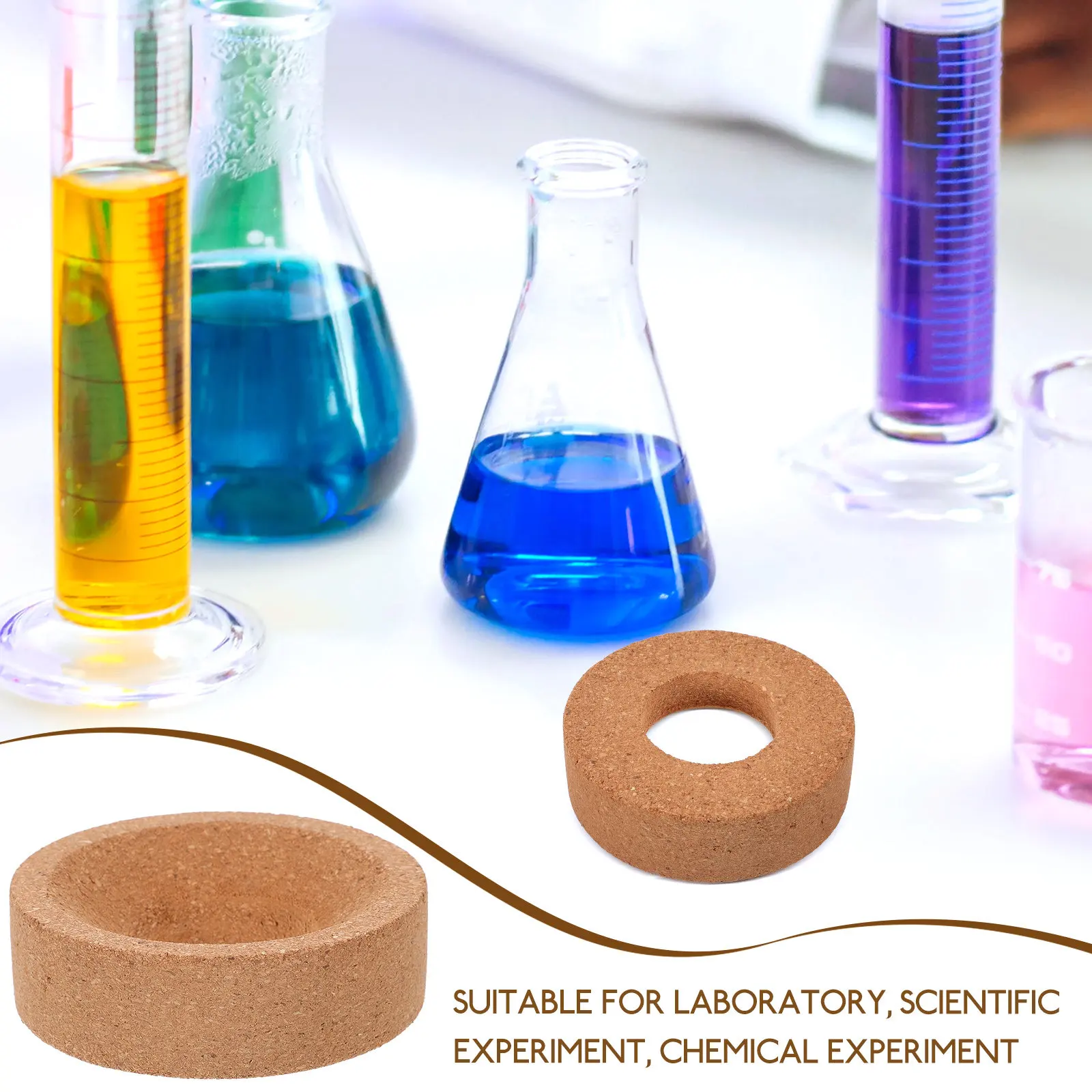 Cork Flask Stand For Round Bottom Flask Laboratory Holder Sturdy Lightweight Chemical Experiment Equipment view 3