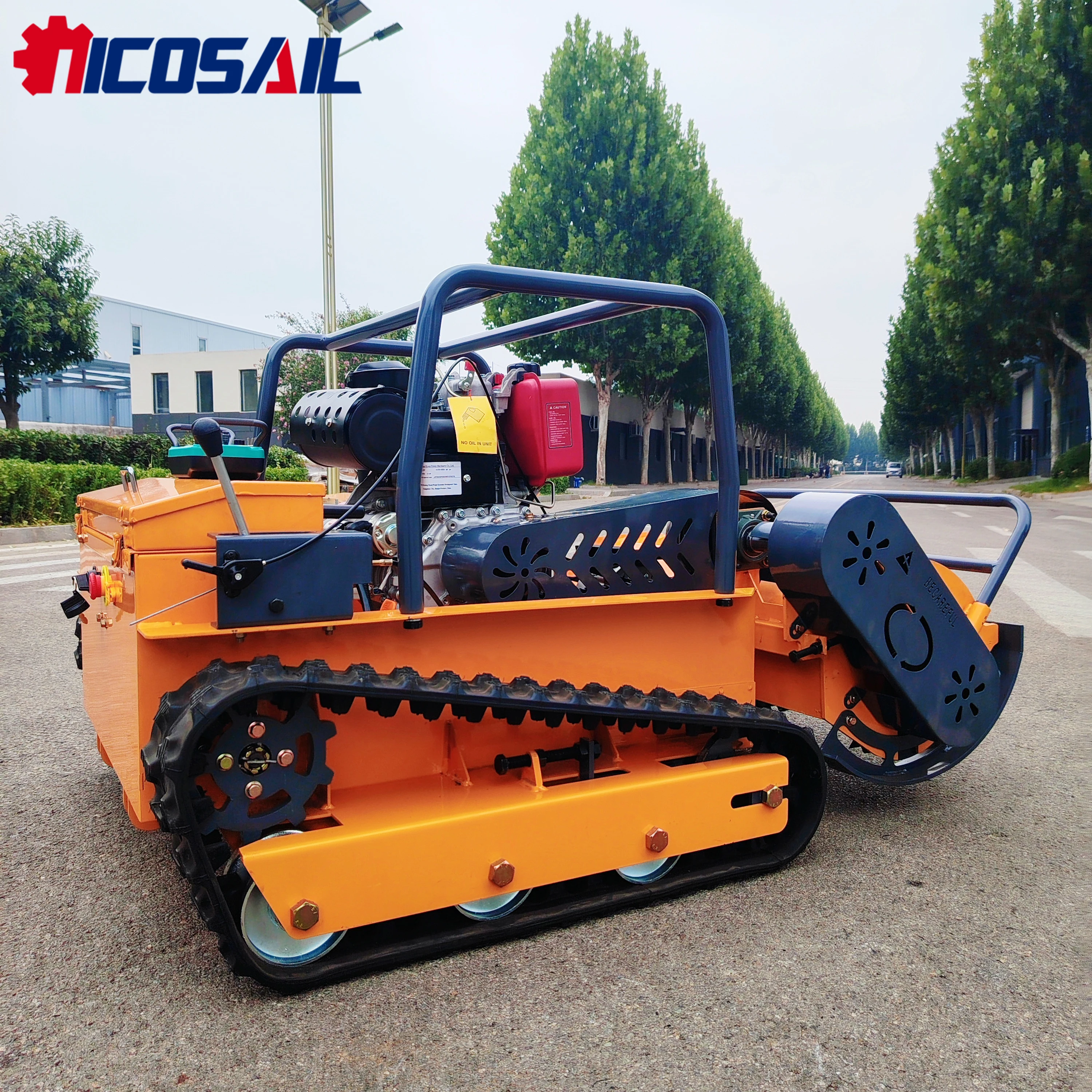 

Fully automatic remote control orchard weeding machine lawn mower single cylinder industrial grade garden climbing use