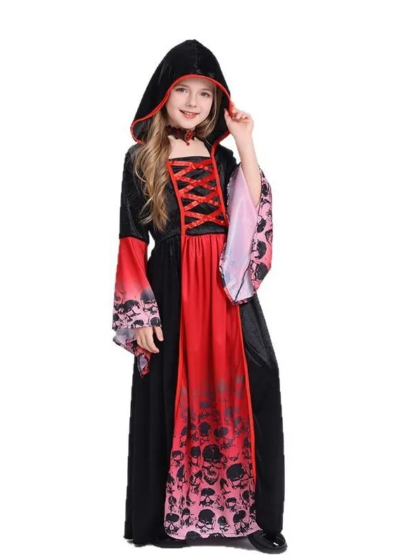 Koninklijke Heksenkostuum Meisjes Par Stage Performance Kleding Halloween Cosplay Outfit Chinese fabrikant 2025, lente
