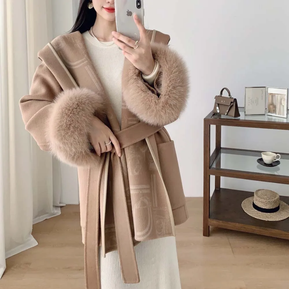 

Шерстяное пальто, женский пояс, свободная короткая куртка, женская женская куртка, осень-зима 202, новые кардиганы