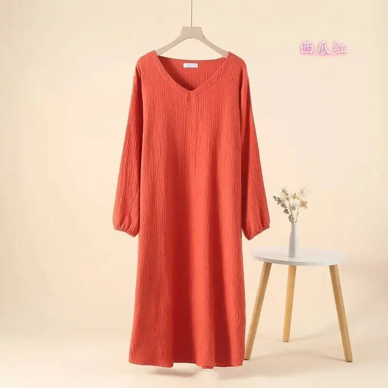 

Разноцветная женская юбка средней длины с длинным рукавом и v-образным вырезом, домашняя одежда, ночная рубашка, банное полотенце, женское ночное платье больших размеров