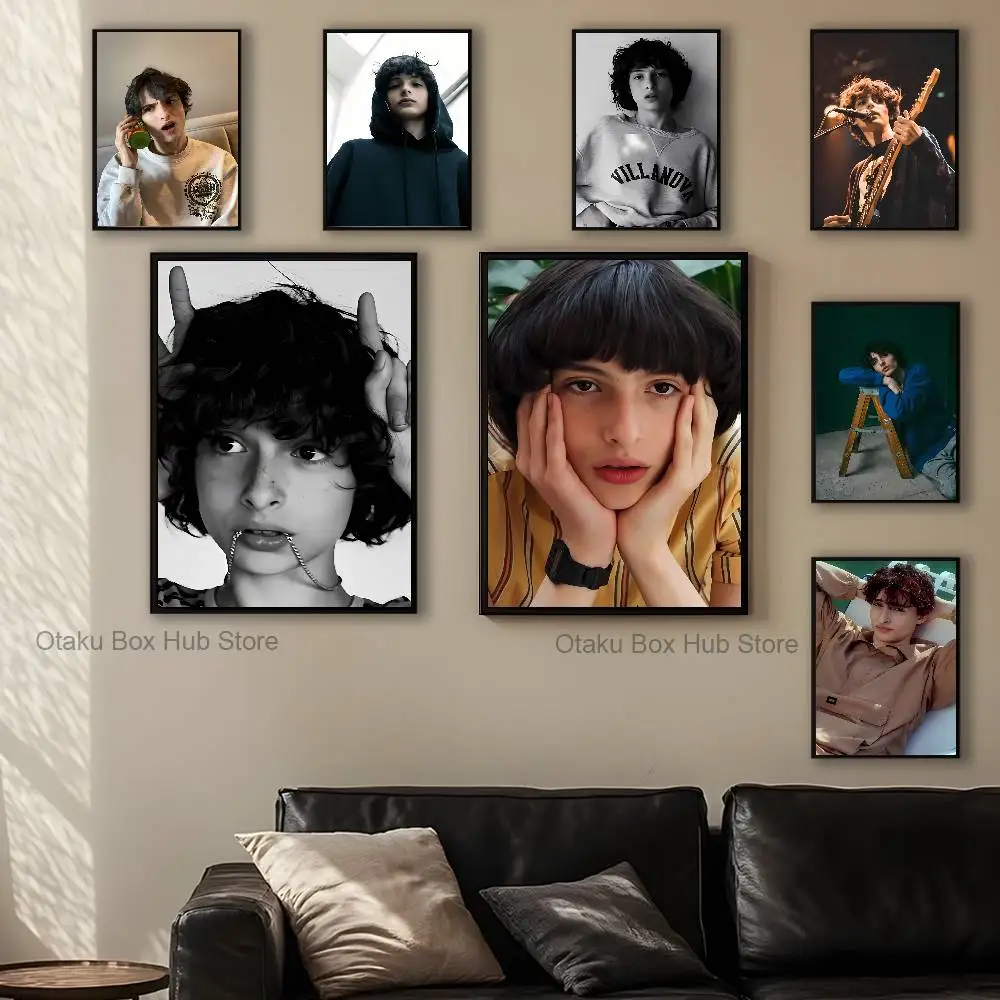 F-Finn M-mike W-Wolfhard Club Bar Paper Vintage Poster Wall Art Painting Bedroom Study Stickers