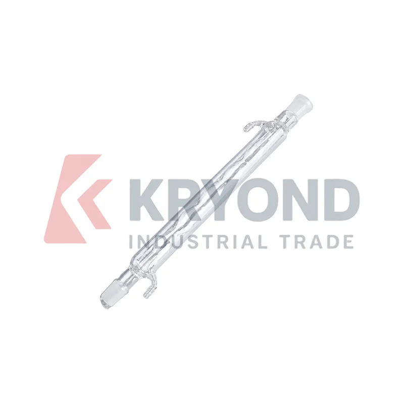 Laboratory Glass Condenser 300mm Distillation Unit 24/29 Joint 10mm Hose Connection Research Equipment Application Use Series QC