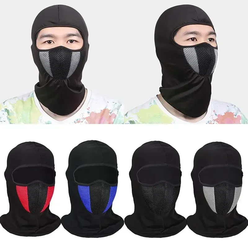 Headgear Men's and Women's Summer Outdoor Riding Ice Silk Mask Full Face Neck Fishing UV Breathable Sun Hat Patchwork Style