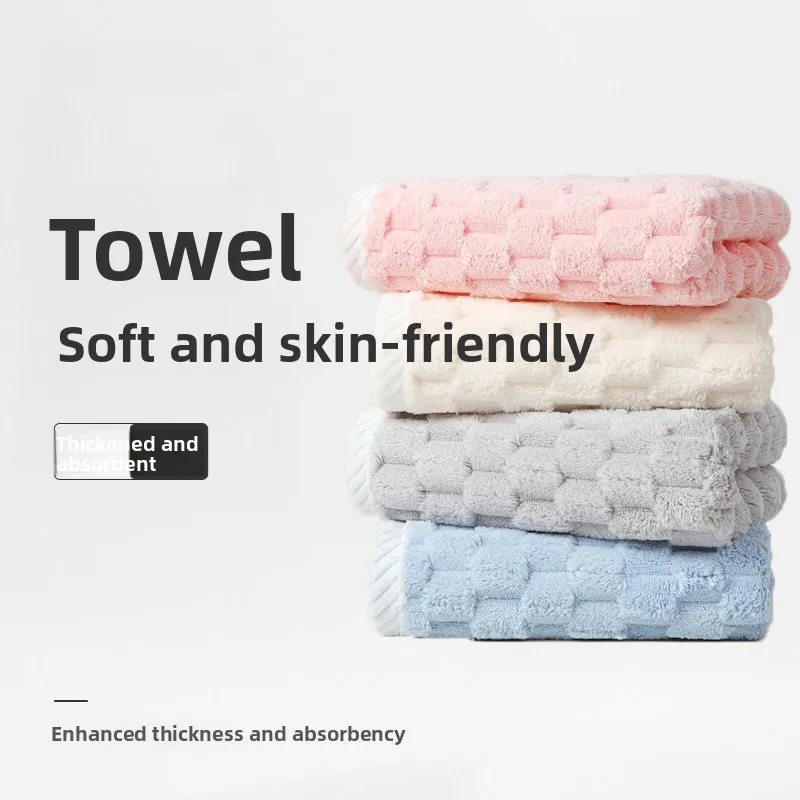 

Thiened Absorbent Cotton Towel Soft for Waing Face And Bathing Suitable for Men Women And Children Hair Drng Towel