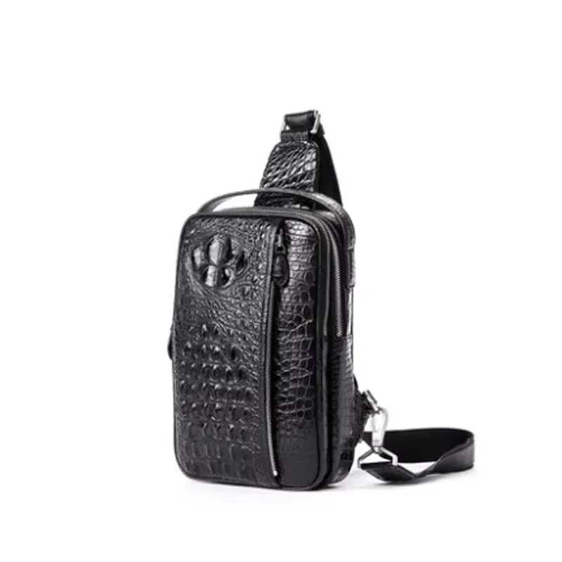 afanzhe crocodile bag male chest package  men chest bag  leisure  multi-function  One shoulder cross bag  trend  Men's bags