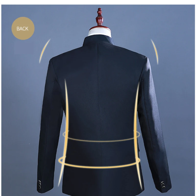 2025 New White/red /black Hot Flower Hot Diamond Collar Men Suit Set, Annual Meeting Host Singer Stage Party Performance Dress