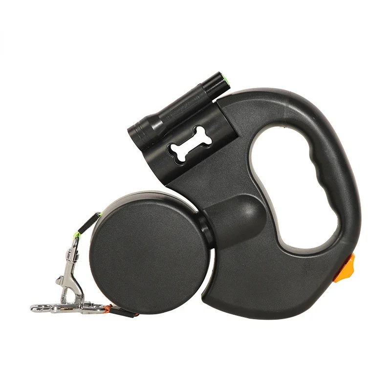 LED automatisch intrekbaar trekkabel met tweekoppige en plastic zakdoos hondenriem hondenketting dierbenodigdheden hondenaccessoires