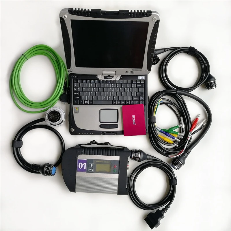 

Мультиплексор Mb Star C4 SD 4 Doip OBD2 с программным обеспечением V12.2024 в 480 ГБ SSD CF19 I5, диагностический инструмент для ноутбуков и ПК для автомобиля, готовый к работе