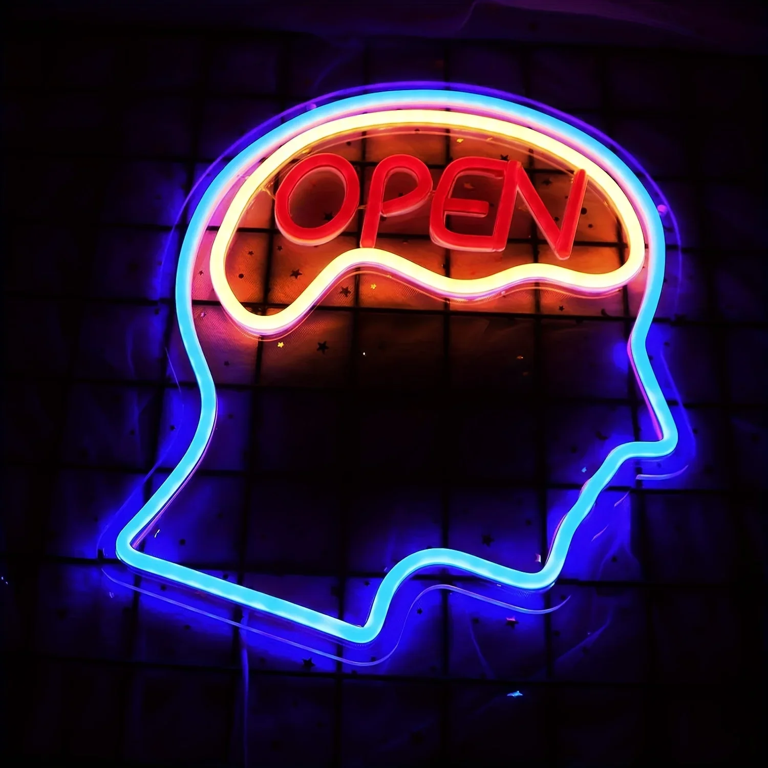 

Open Mind Brain Neon sign, Bedroom Neon Light Decoration, For Man Cave, Bar, Office, School Christmas Birthday Party Gift