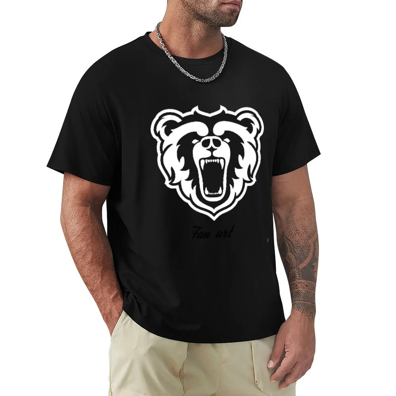 

Fan art T-shirt boys animal print aesthetic clothes sublime tops slim fit t shirts for men 2024 heavyweight new arrival manga