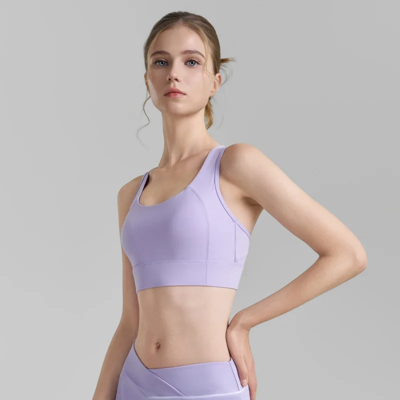 ملابس داخلية رياضية عالية القوة للنساء، سترة يوجا ثابتة قابلة للتنفس، تدعم اللياقة البدنية في الظهر #2