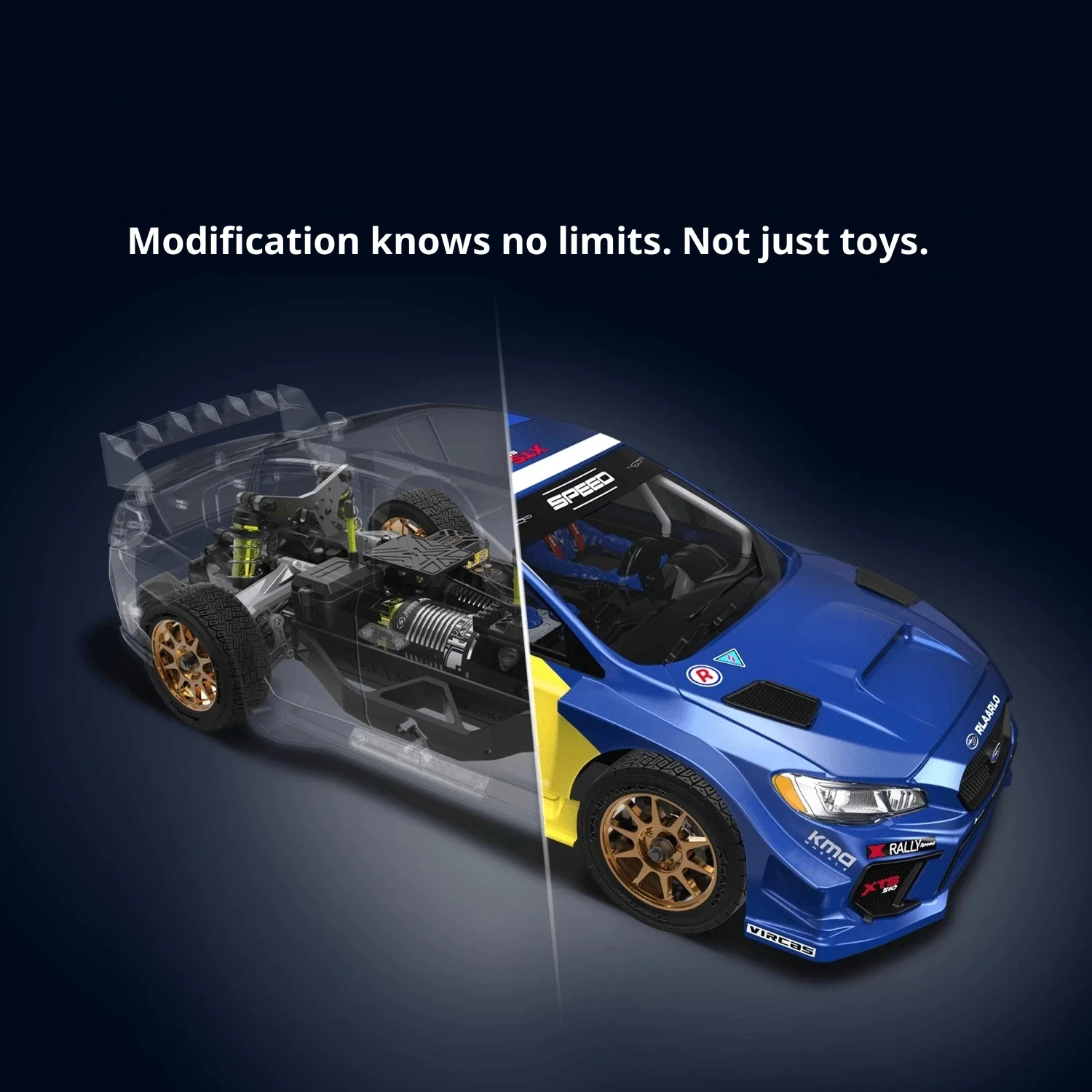 Leilalo XTS-S10 Scala 1/10 Telecomando Elettrico a Quattro Ruote motrici Auto da Rally Brushless Fuoristrada Modello RC Veicolo