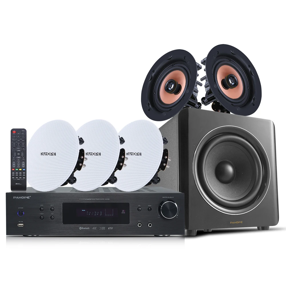 

5.1 Home Theater Speaker Set Ceiling-mounted Embedded Surround-channel Background Music Speaker System
