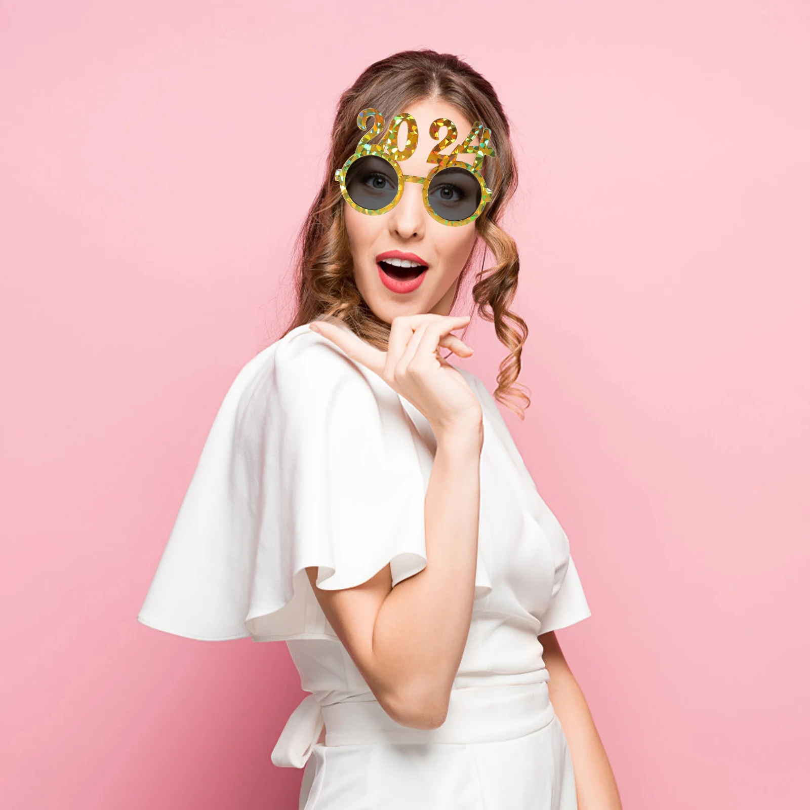 

2024 Digital New Year Decors Photo New Year Party Eyeglasses Decors Party Favors Props R Festive Supplies