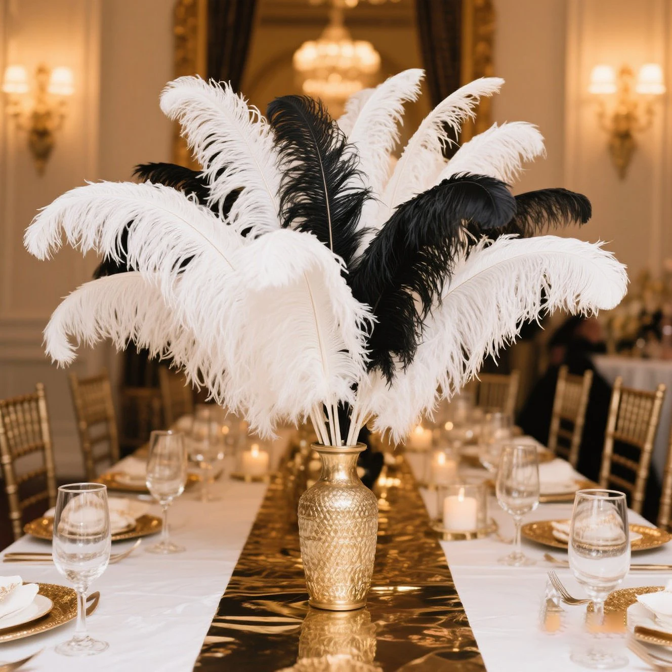 

2/5/10pcs Natural Ostrich Feathers 55-60cm/22-24inch Multicolor Assorted DIY Craft Supplies Wedding Decor Costume Plumes Bulk