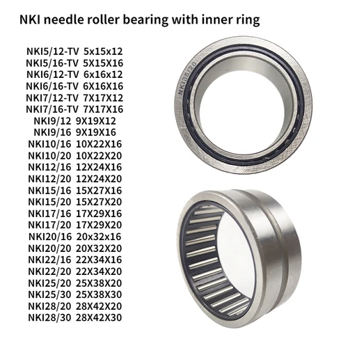 Imagen 2 del producto 2 uds rodamiento de agujas con anillo interior serie NKI mesa de dimensiones NKI5/12 5/16 6/12 6/16 7/12 7/16-TV 9/12 9/16 10/16 10/2