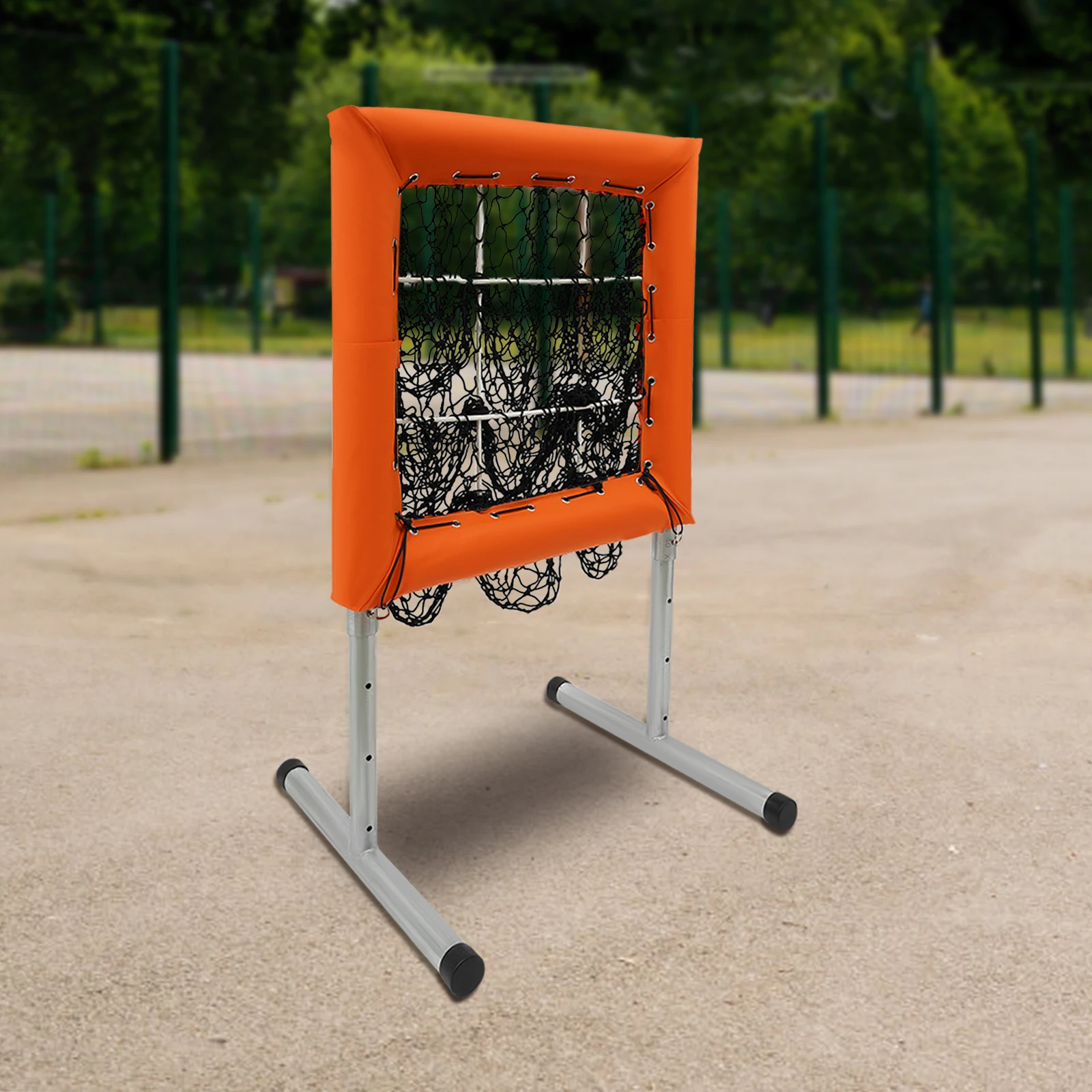9-raster verstelbaar honkbal pitching oefennet Oranje honkbalwerpnet voor buiten- en binnenplaatsen