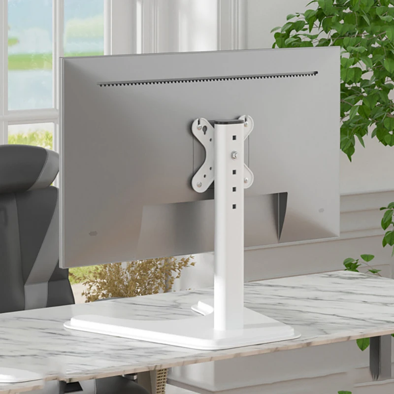 Computer Monitor Desk Stand Arm PC Screen Holder 17~32 Inch Large Base Stable Adjustable Height Mounts LCD LED With Bracket