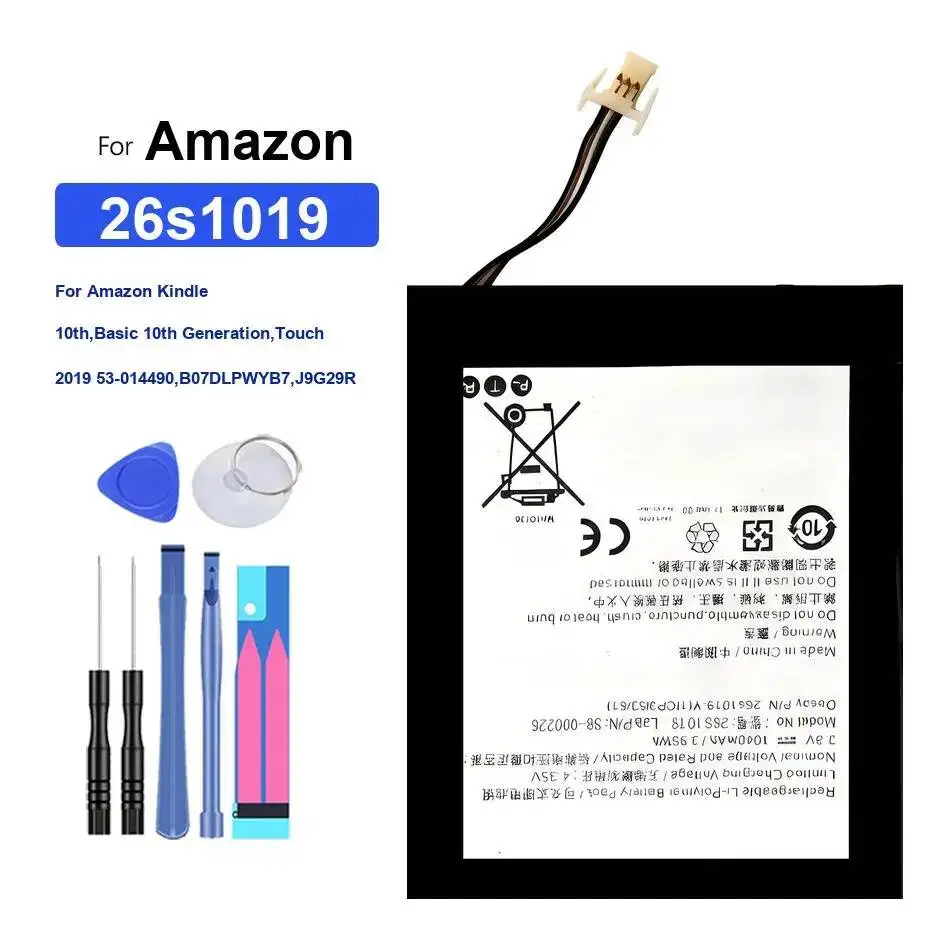 

Аккумулятор для планшета 26S1019 Nan для Amazon Kindle 10th, базовое поколение Touch 2019 53-014490 B07DLPWYB7 J9G29R