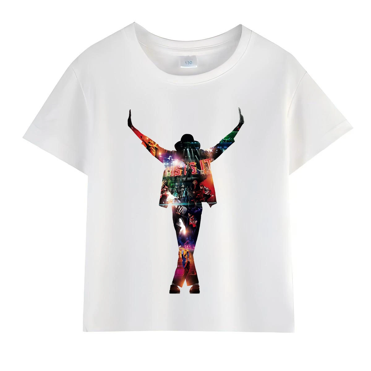 Kids Michael Jackson Rock N Roll T-Shirt Children's Fashion Crew Neck Top Summer Casual Clothes for Baby Boys And Girls image 6