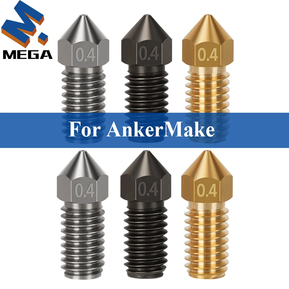 10PCS For AnkerMake Nozzle M6 3D Printing part for 1.75mm Filament 3D Printer AnkerMake M5/M5C hotend