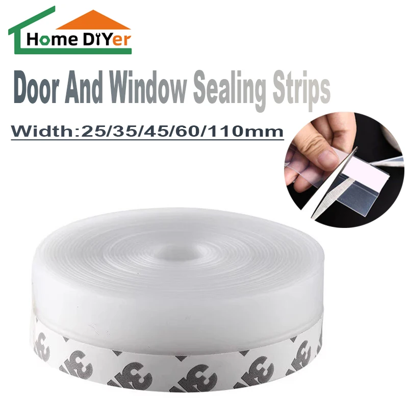 

Window Door Bottom Seal Strip Door Draft Stopper Dust Noise Insulation Weatherstrip Weather Window Rubber Seal Gap Sealing Tape