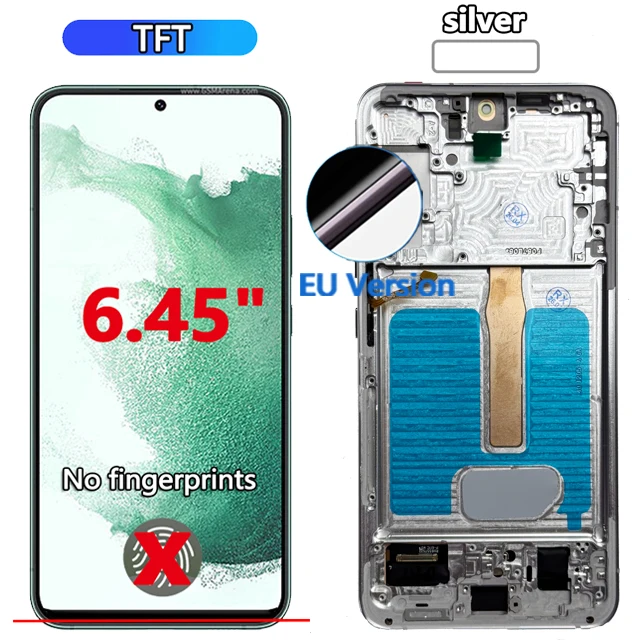 Nieuw AMOLED-scherm voor Samsung Galaxy S22+ 5G LCD-scherm Touchscreen Digitizer voor Samsung S22 Plus 5G LCD-scherm vervanging