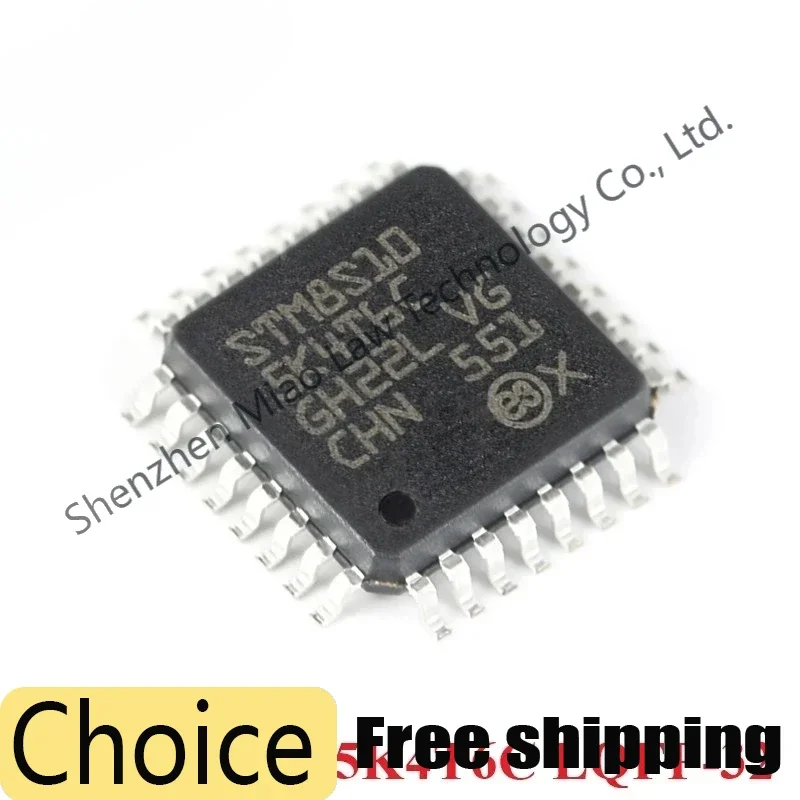 

5PCS STM8S105K4T6C STM8S105 STM8S 105K4T6C STM8 S105K4T6C LQFP-32 16MHz 16KB Flash 8bit Microcontroller MCU IC Controller Chip