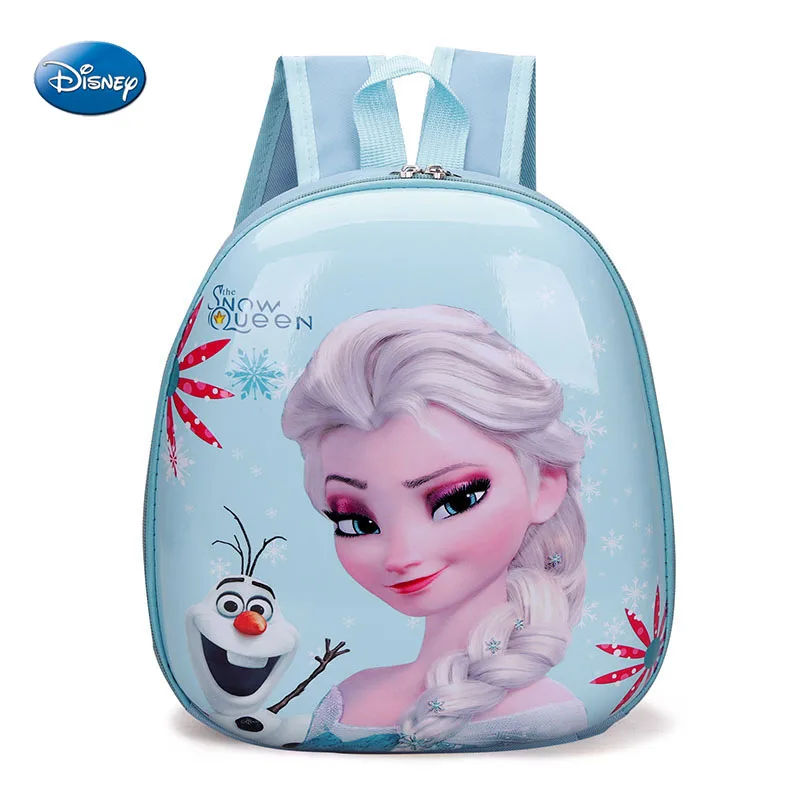 Mochila infantil de Elsa Frozen Disney para crianças, bolsa Sofia fofa, impermeável, de alta capacidade, leve e portátil