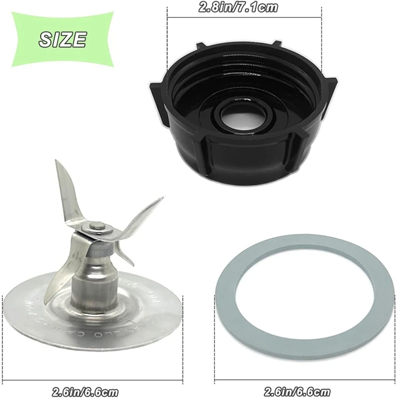 For Blender Replacement Parts Blender Ice Crusher Blade with Jar Base Cap,for Aspas Para Licuadora Blender-ROWI - view 3