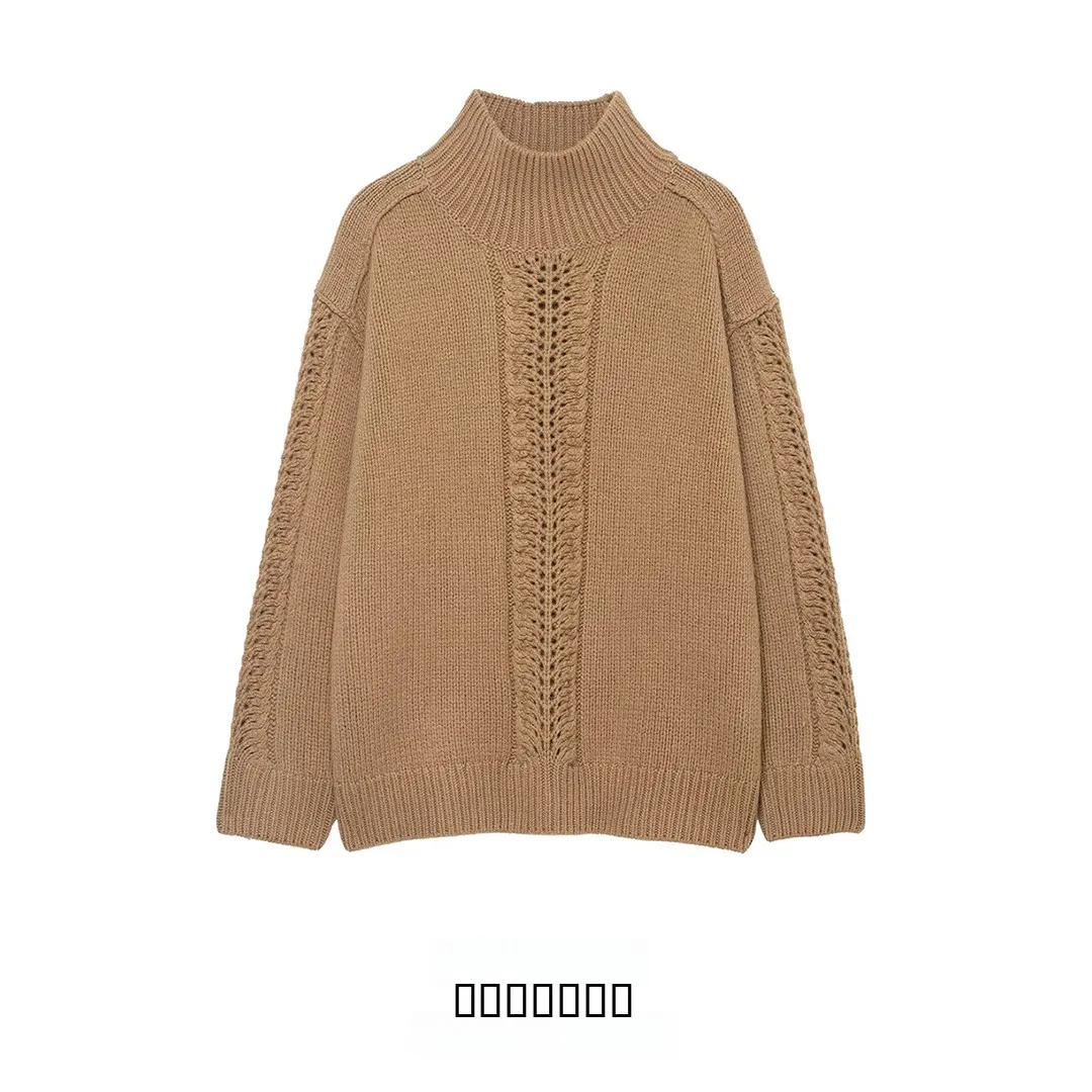 

KASLEAD Новый женский модный длинный вязаный свитер Све, универсальный простой дизайн, зимняя толстовка с капюшоном из полиэфирного волокна 2025 г.