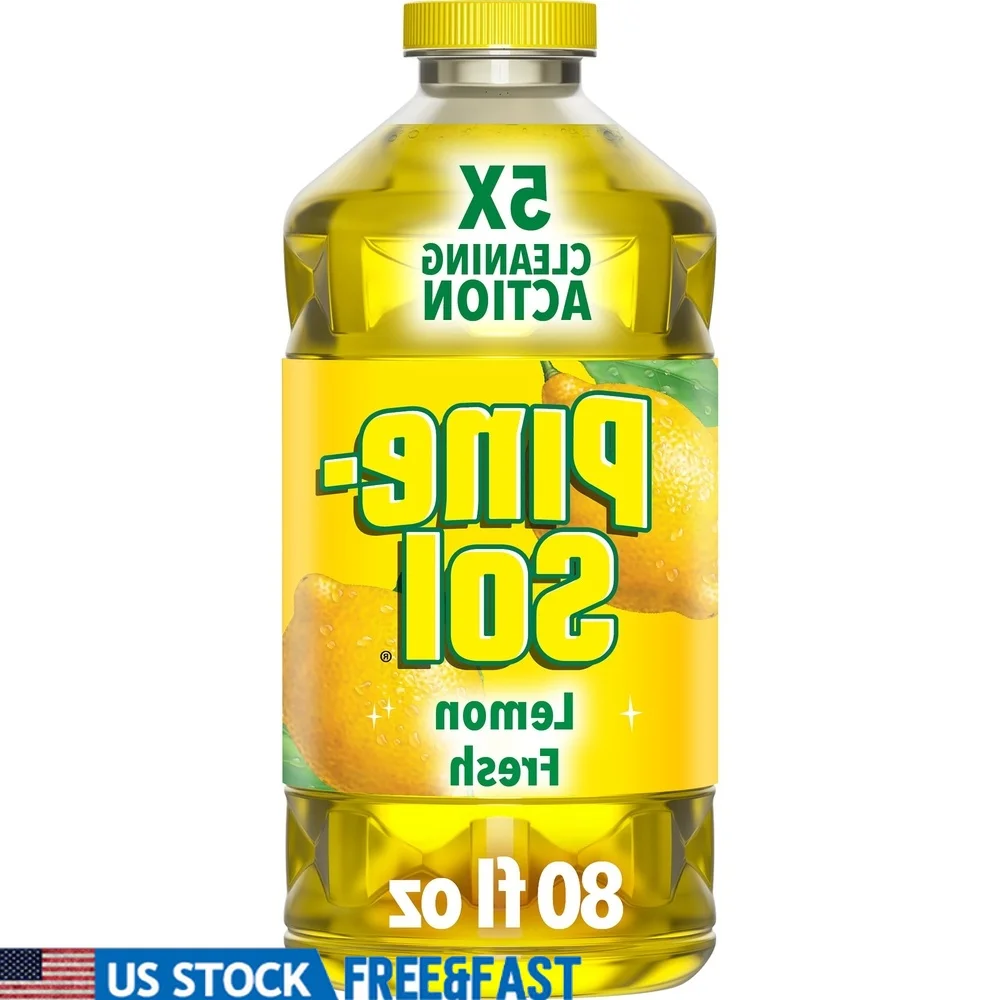 Limpiador multisuperficie Limón fresco 80oz Solución de limpieza para todas las superficies Desodoriza cortes Grasa Elimina alérgenos Grime Limpieza 5X