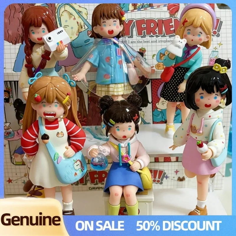 

Подлинная фигурка из ПВХ Suki My Friends, слепая коробка, стол, коллекционная загадочная коробка, декоративная модель, игрушки для детей, подарки на день рождения