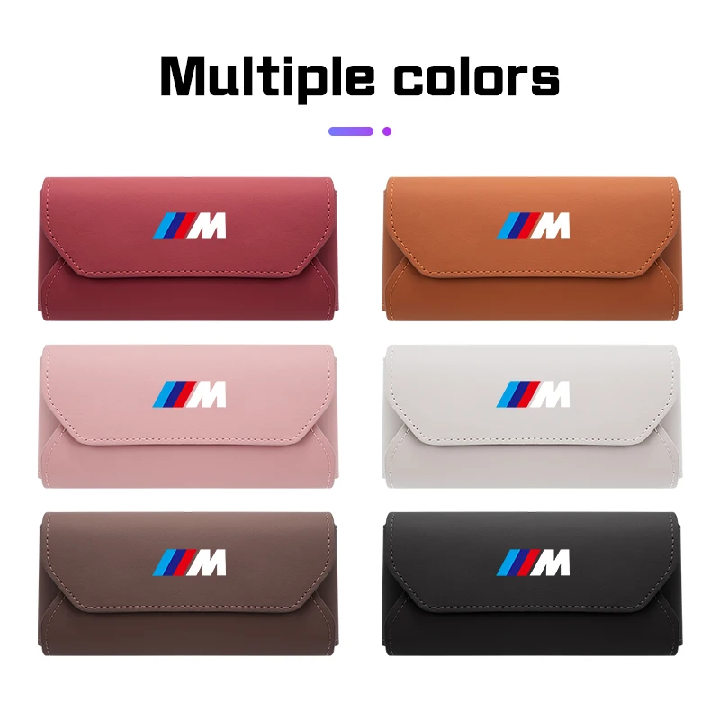 Wheel CAP,Leather Car Visor Glasses Case For BMW M M3 M5 M6 E36 E39 E90 E91 F20 E92 E60 E87 F10 F07 Sunglasses Box Accessories - view 6