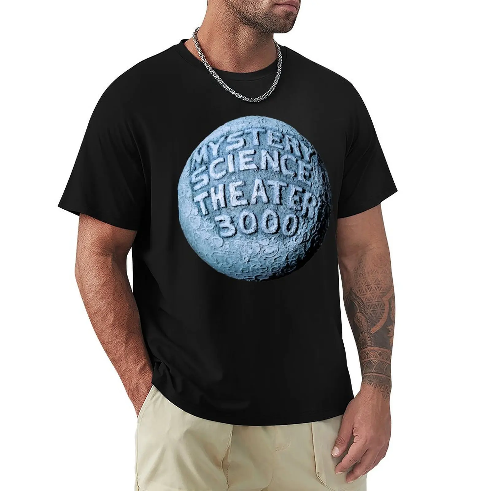 Mystery Science Theater 3000 mst3k Zipped T-Shirt Work Wear Breathable Tee
