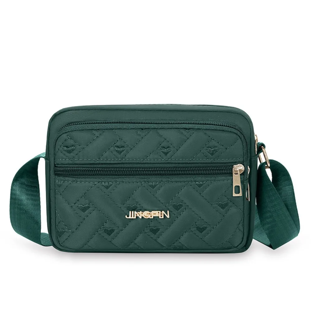 

Большая вместительная сумка через плечо с вышивкой и узором в виде сердца, элегантная повседневная легкая сумка через плечо для среднего возраста