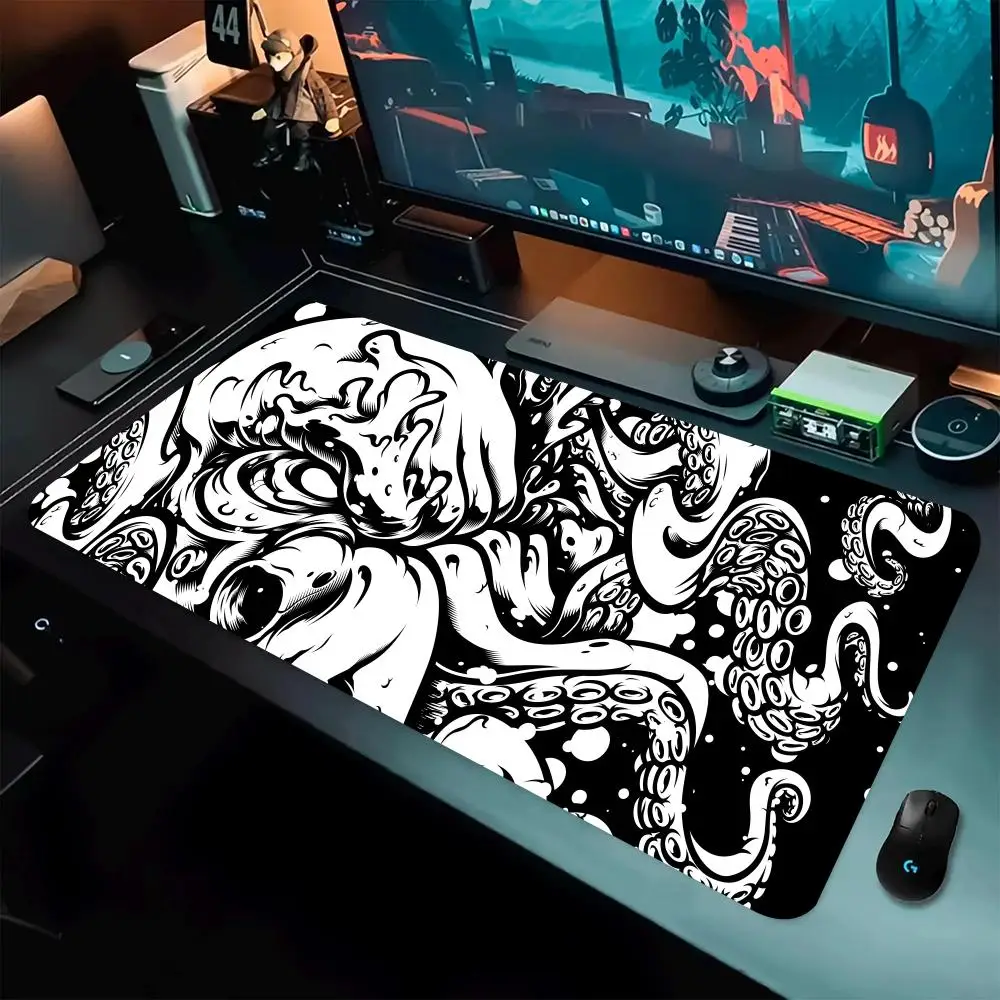 

Playful Octopus Print Mouse Pad - Non-Slip Rubber Bottom, Washable, Perfect for Work, Gaming & Office Desks