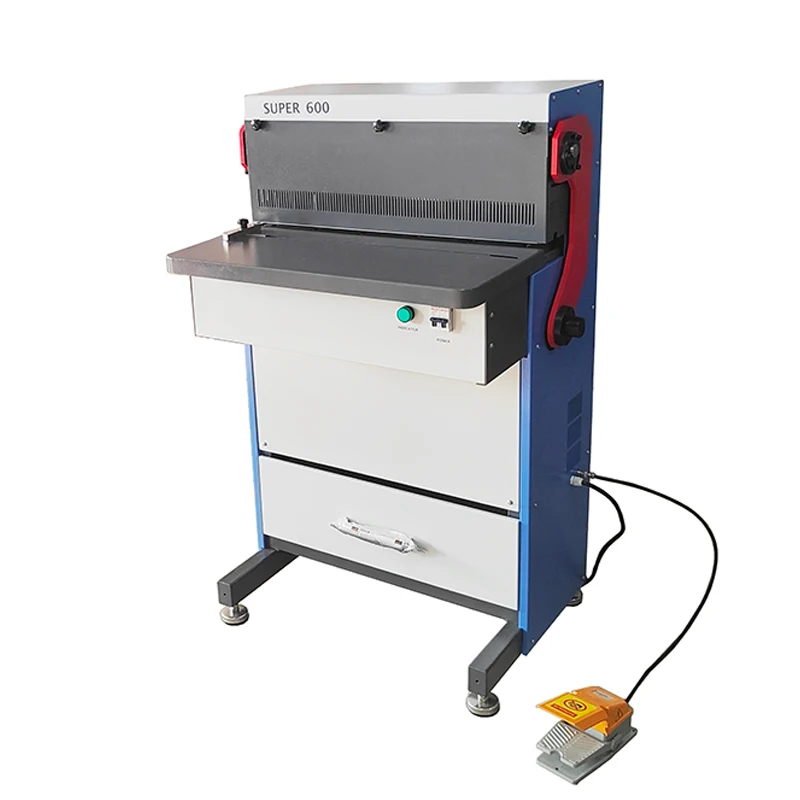 Super600 600mm 2 in 1 Heavy Paper Punching   hine With Wire Binding   hine Closing for 3:1 2:1A2A3,A4,A5,A6 Size Cale