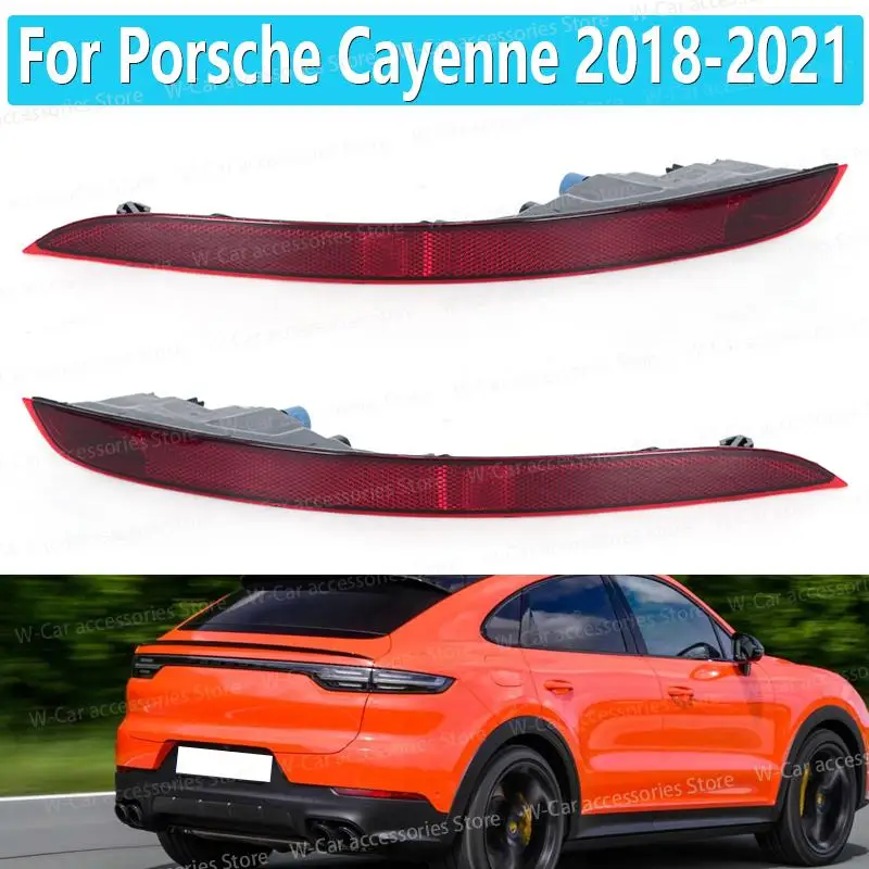 

LED Rear Bumper Light For Porsche Cayenne 2018 2019 2020 2021 Tail Reflector Rear Brake Fog Turn Signal Lamp 9Y0945726 9Y0945725