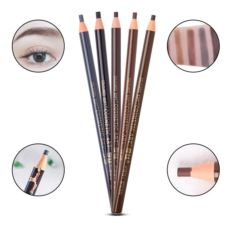 1ps Eyebrow Pen Durable Professional Pencil Easy to Use Brown Black Waterproof Capillary Makeup Wholesale Trend 2024