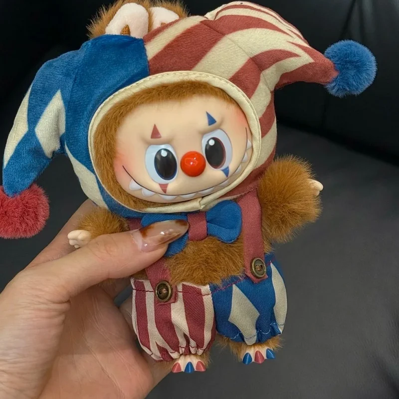 POPMART لماذا سلسلة جدية جدًا لطيف لهب مهرج عمل الشكل صندوق أعمى قلادة هدايا الهالوين Dimmo Labubu ألعاب قابلة للجمع