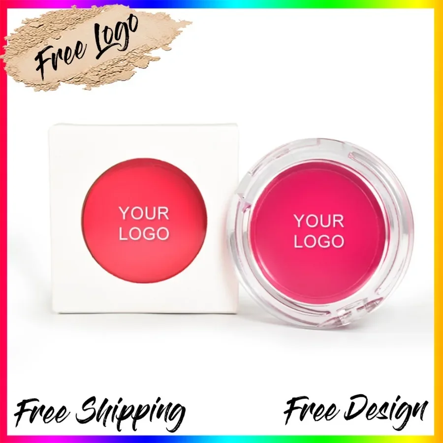 Custom 8colors Lightweight Clear Blush Cream Natural Long Lasting Waterproof Easy To Wear Smooth Creamy Blush Makeup Bulk