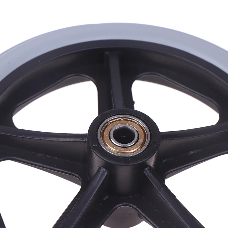 Detachable Rubber Wheels Heavy Duty Wheelchair Front Castor Shopping Cart Wheel Wheelchair Replace 7 Inch