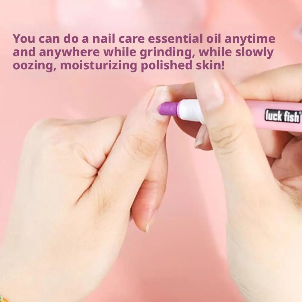 Pluma de aceite de esencia para moler uñas, repara las cutículas de las uñas, hidrata, elimina la piel muerta, esmalte de uñas, 2 olores, pluma de aceite nutritiva para uñas