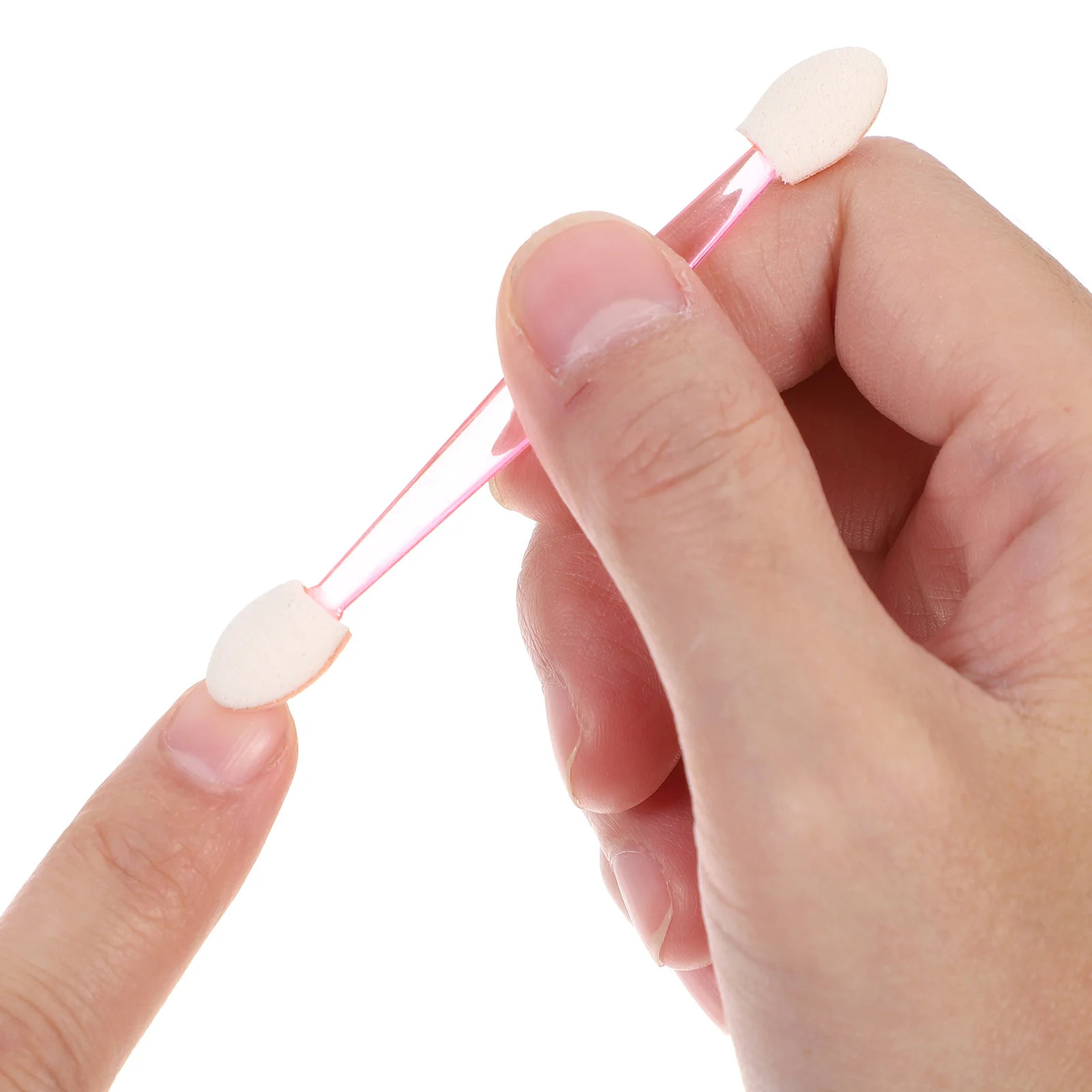 

1Set Eyeshadow Applicator Kit Color Handle Flexible Latex Oval Tips Easy Application Smooth Finish Ideal for Travel Daily Use