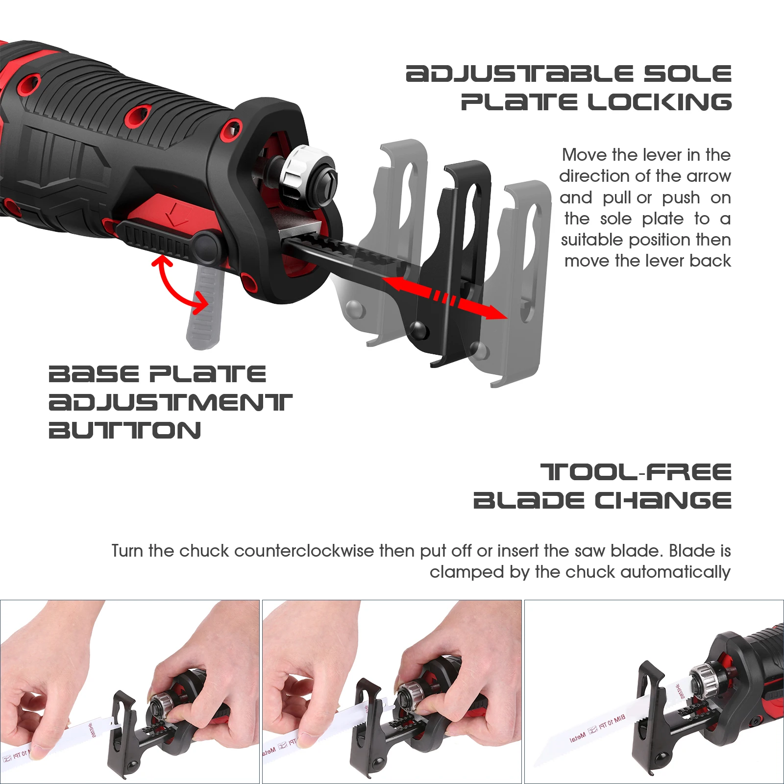 Kit de scie alternative sans fil 20 V Scie alternative de haute qualité