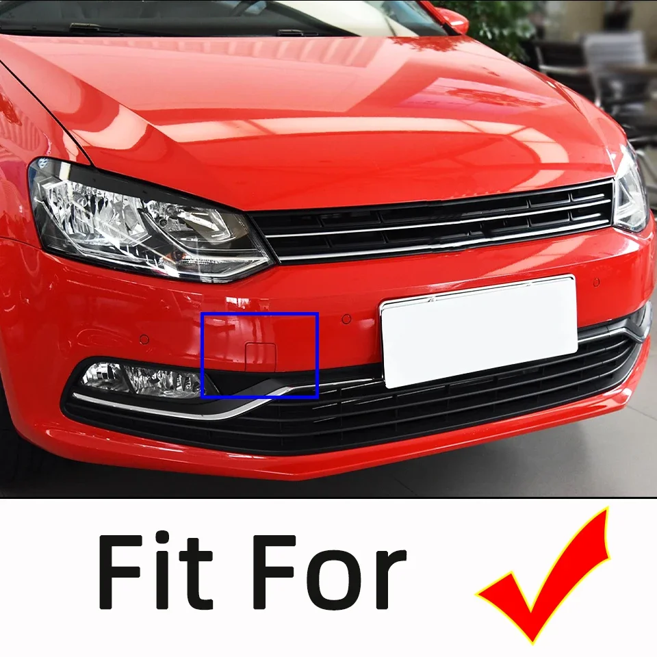 For Volkswagen Polo Hatchback 2014 2015 2016 2017 Front Bumper Tow Hook Eye Cover Cap Towing Hook Hauling Trailer Lid Garnish