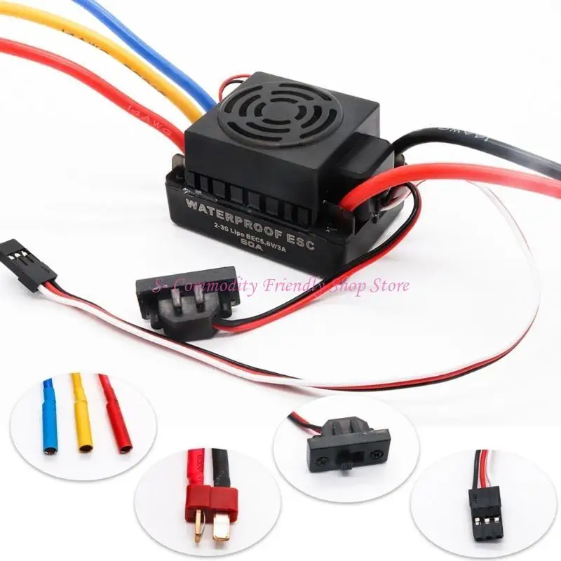 85AE 60/80/120A бесщеточный двигатель электронный регулятор скорости ESC BEC 5,8 В/3 А для 1/10 1/8 RC автомобильных машин